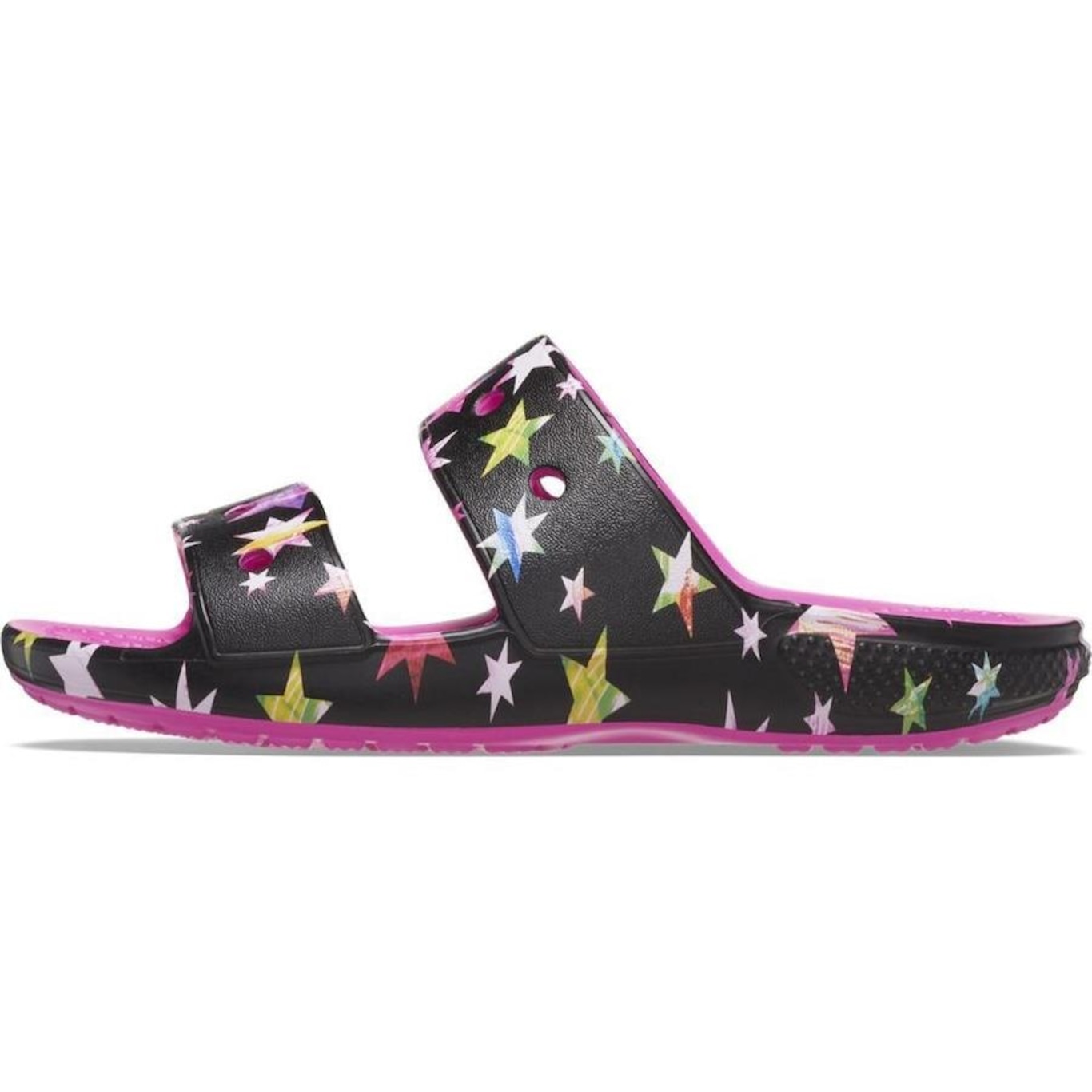 Sandália Crocs Classic Star Print Sandal K - Infantil - Foto 3