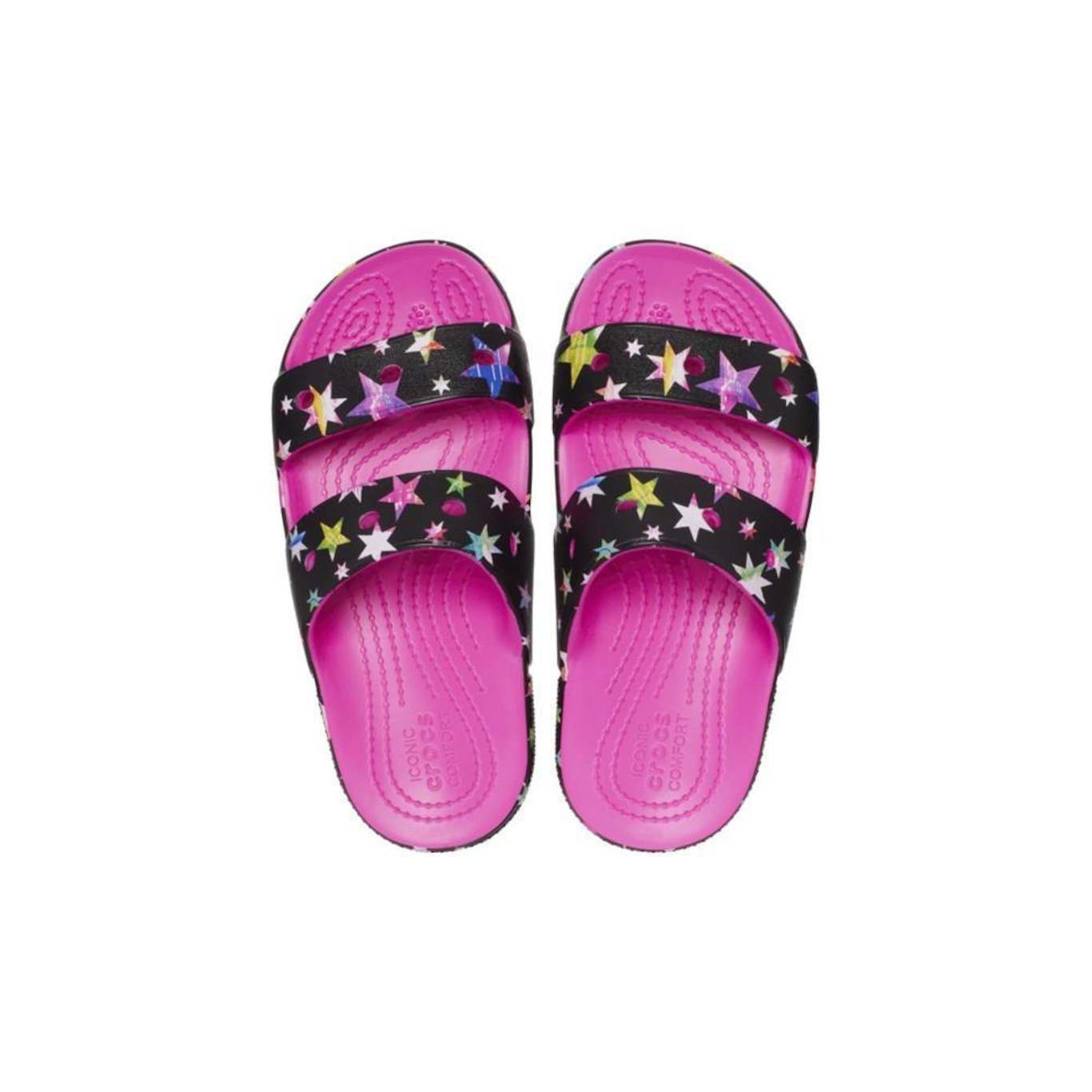 Sandália Crocs Classic Star Print Sandal K - Infantil - Foto 5