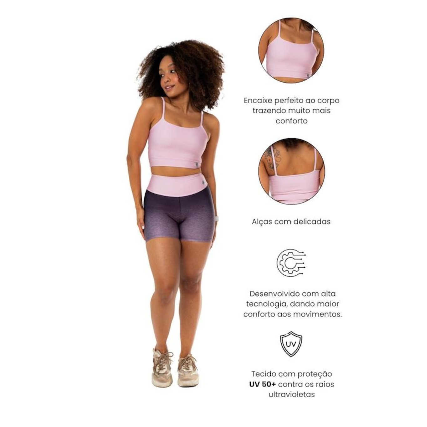 Top Fitness com Bojo Hoop Fit Alça Fina Alta Compressão - Feminino - Foto 5