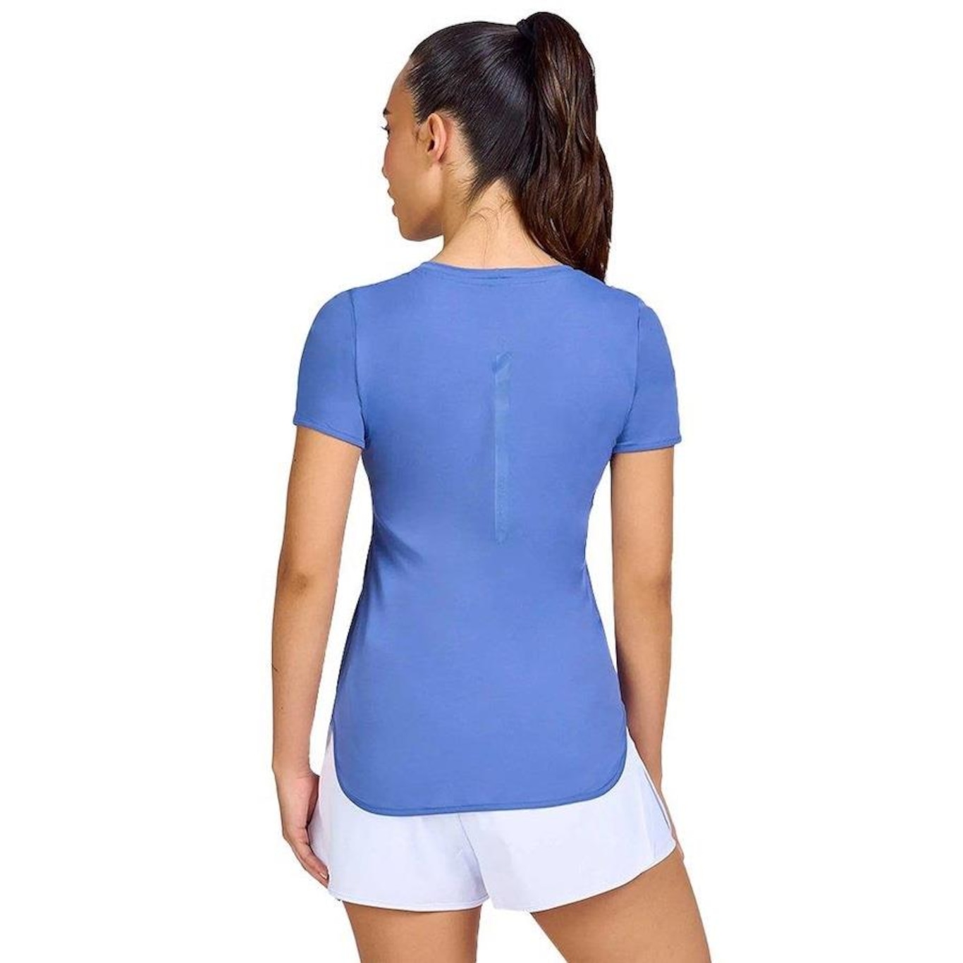 Camiseta Alto Giro Skin Fit Alongada - Feminina - Foto 2