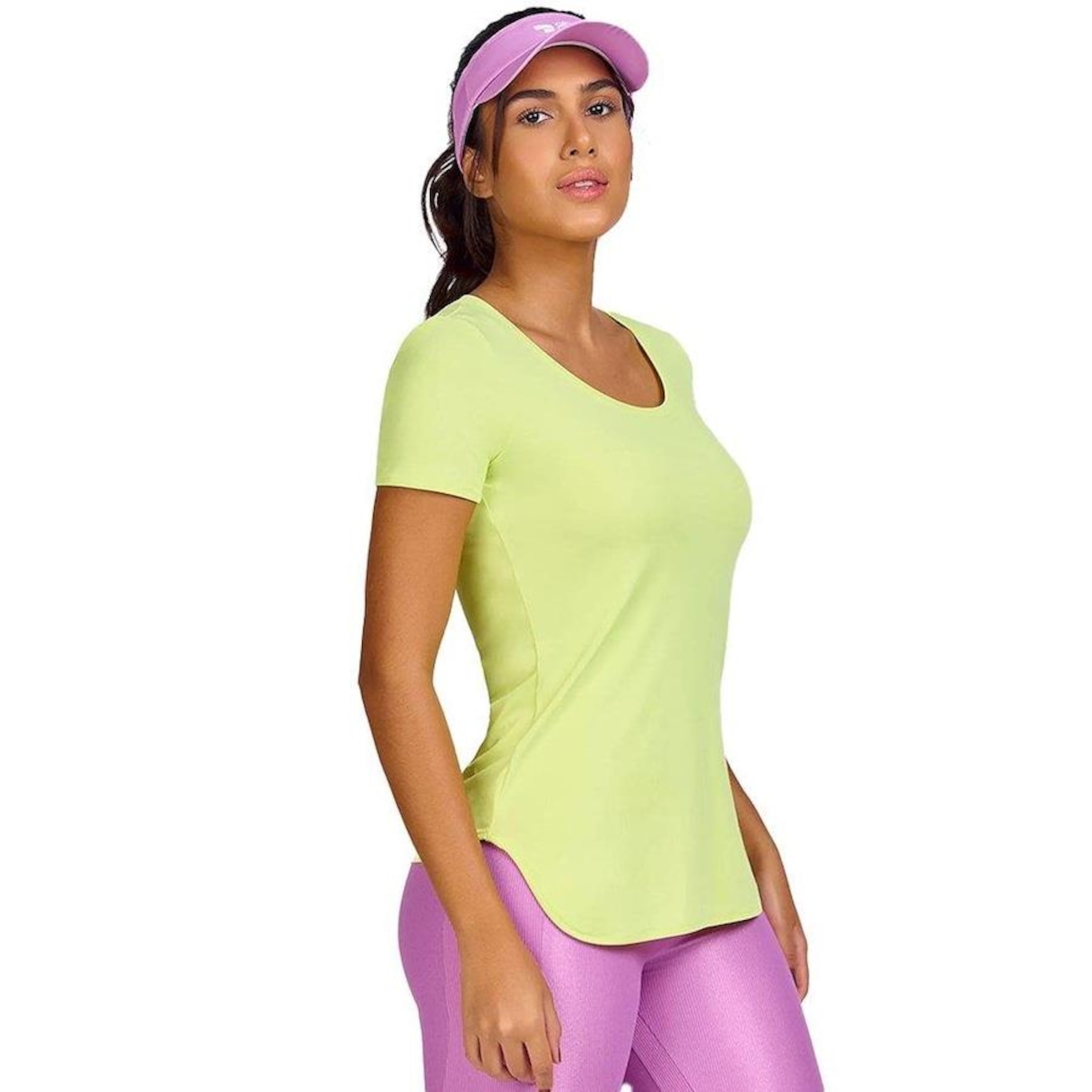 Camiseta Alto Giro Skin Fit Alongada - Feminina - Foto 1