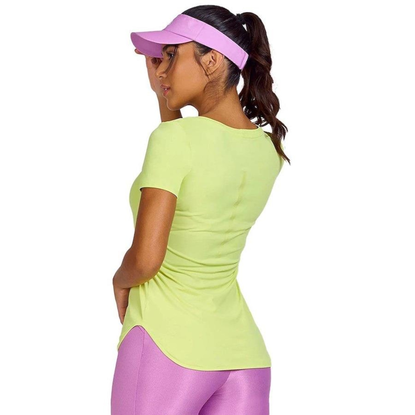 Camiseta Alto Giro Skin Fit Alongada - Feminina - Foto 2