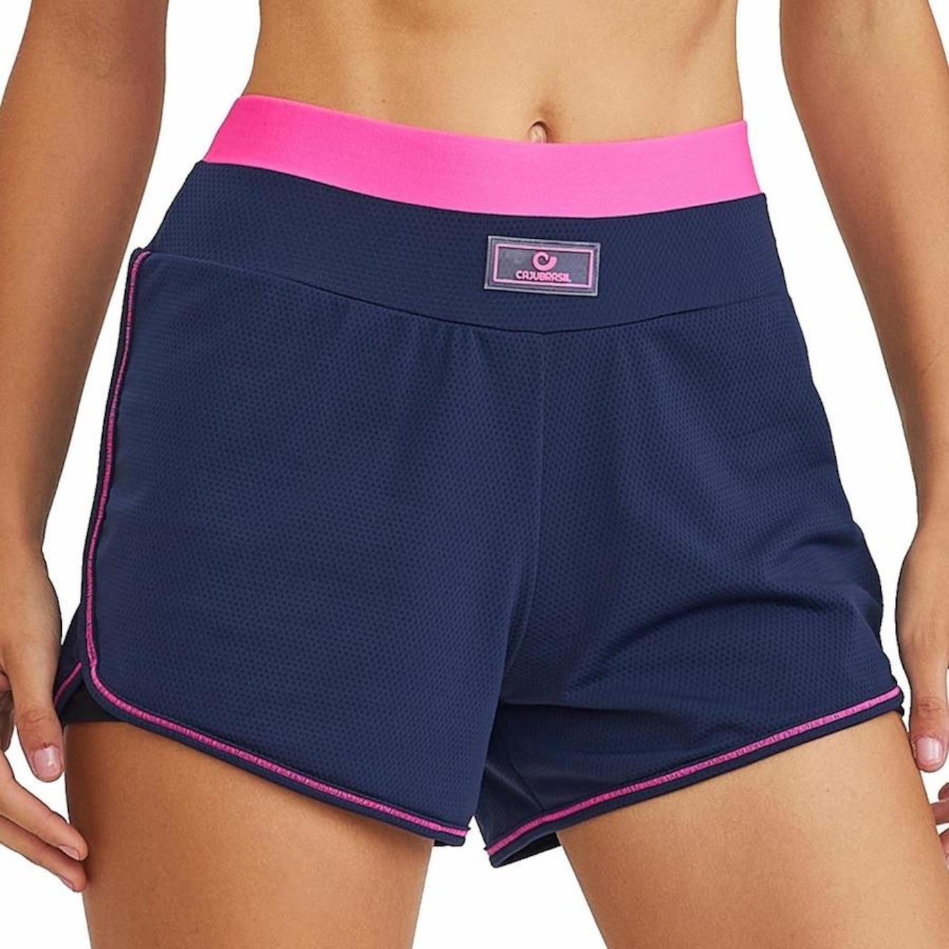 Mini Shorts Cajubrasil Duplo com Elástico - Feminino - Foto 1