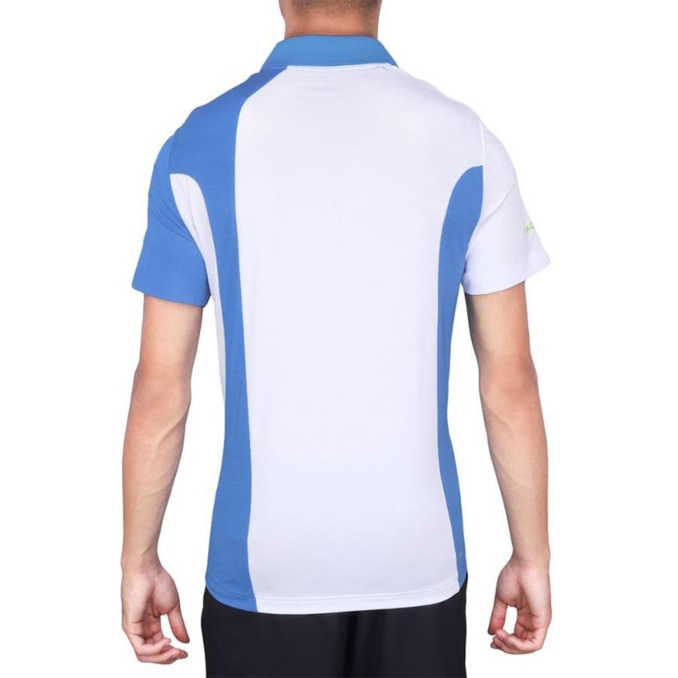 Camisa Polo Lacoste Sport Djokovic Regular Fit Azul e Branca