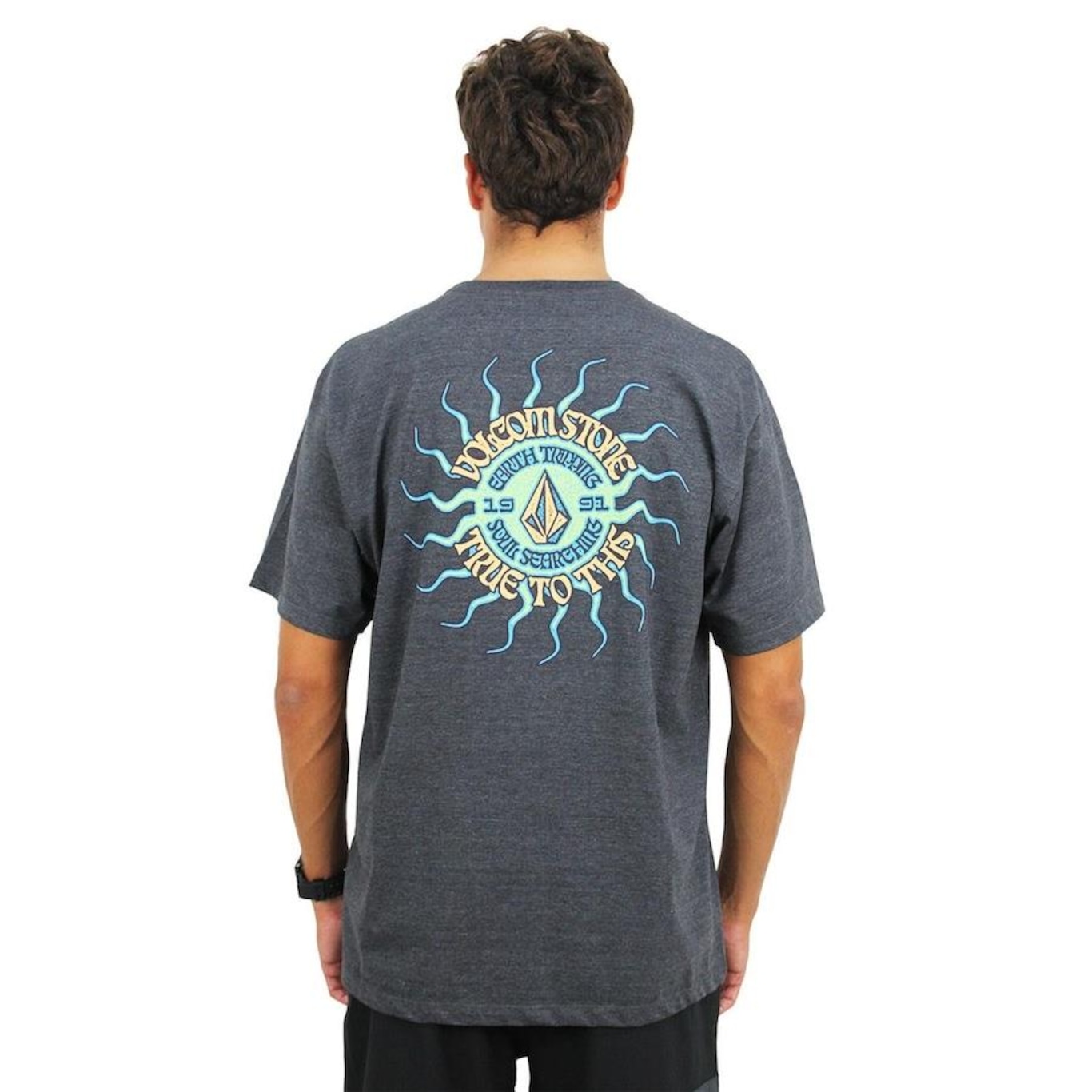 Camiseta Extra Grande Volcom Fried - Masculina - Foto 2