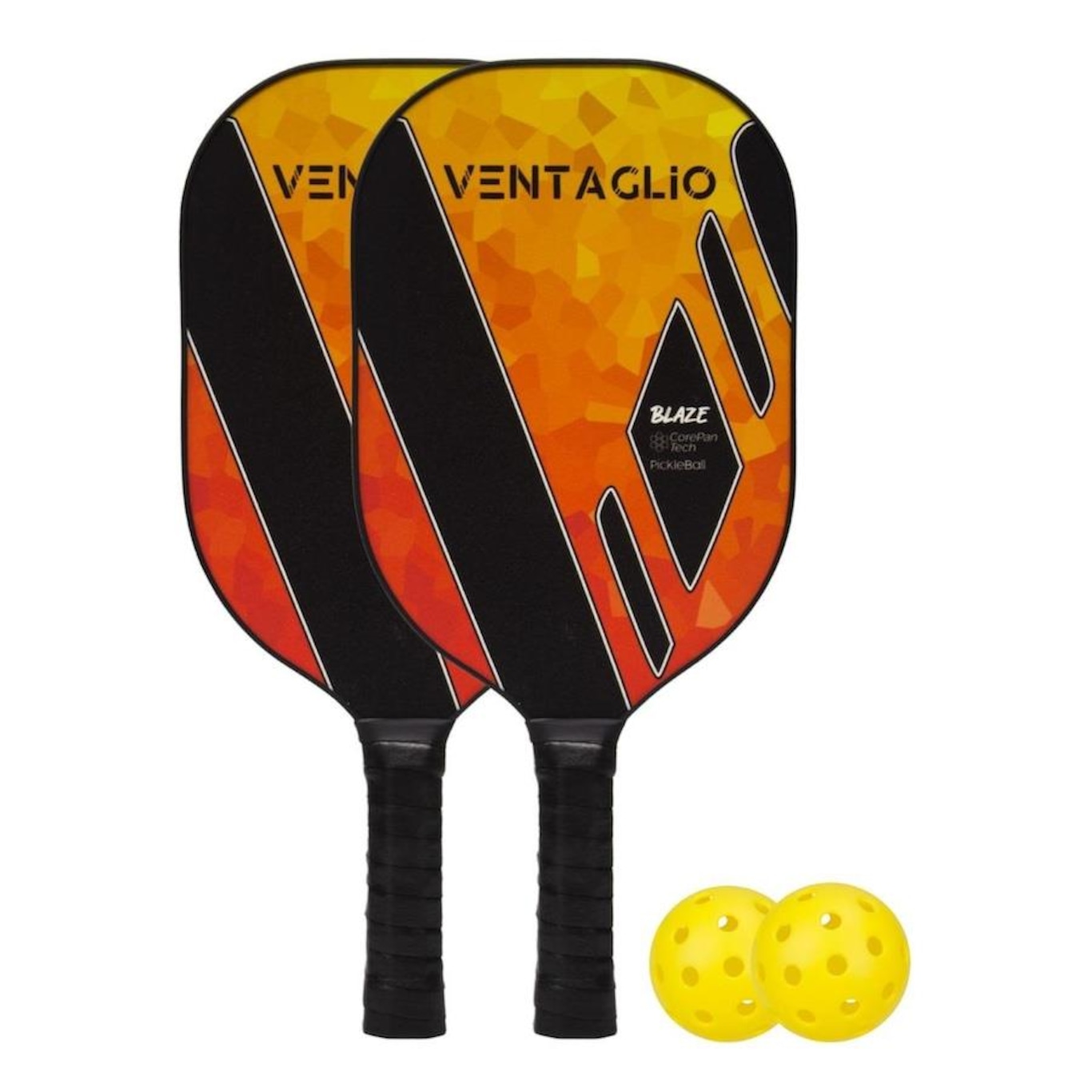 Kit Ventaglio: 2x Raquetes de Pickleball Blaze + 2 Bolinhas - Foto 1