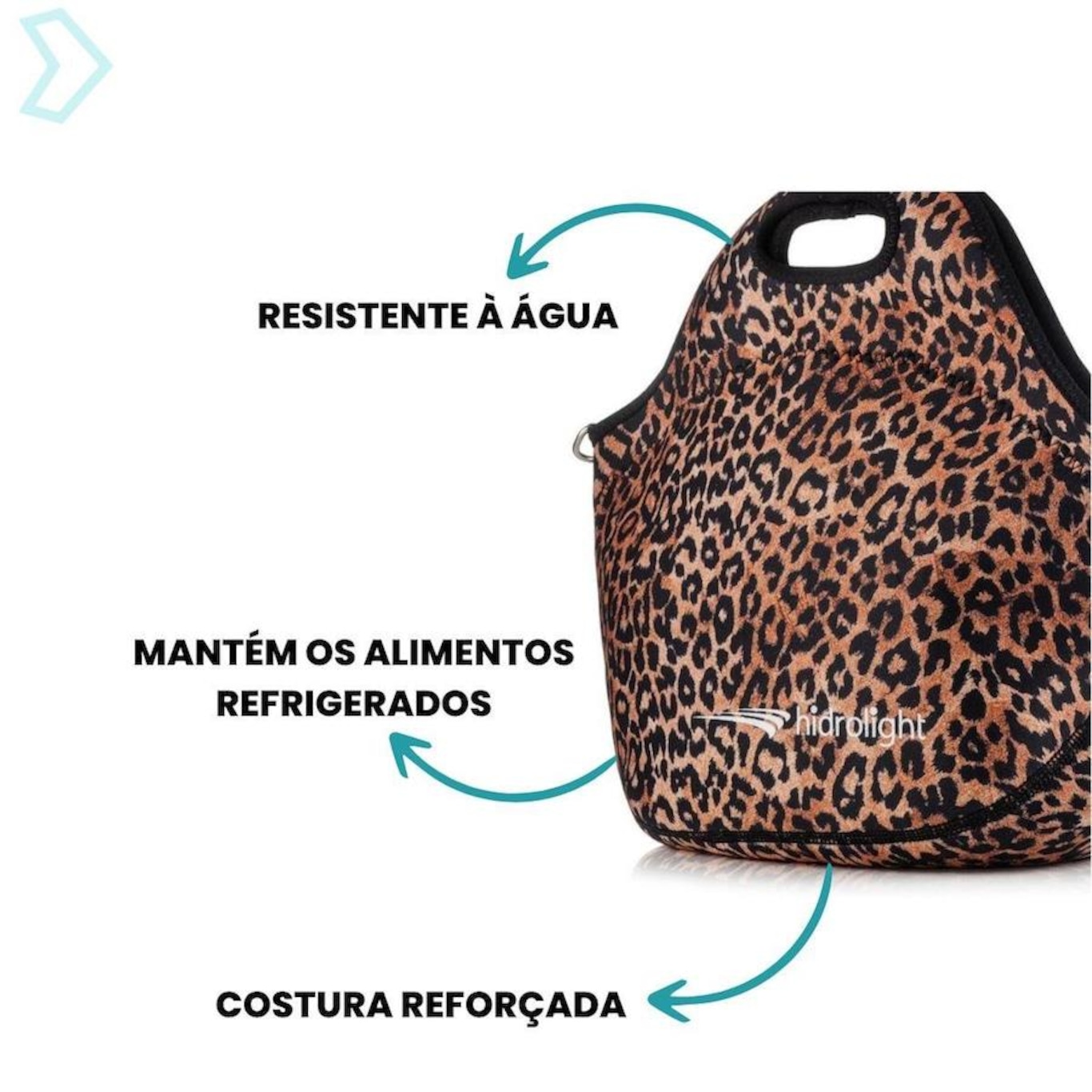 Bolsa Térmica Lunch Bag Hidrolight Dieta Lancheira Necessaire Bag Leve Dieta Escola Academia Marmita - Foto 4