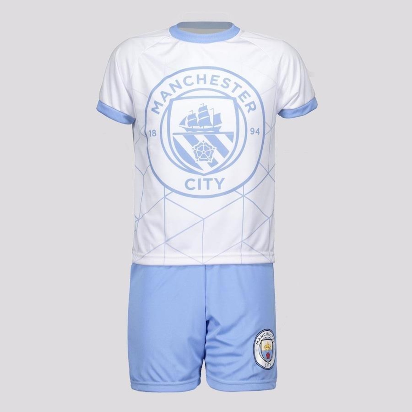 Kit Uniforme SPR Manchester City Maine: Camiseta + Bermuda - Infantil - Foto 1