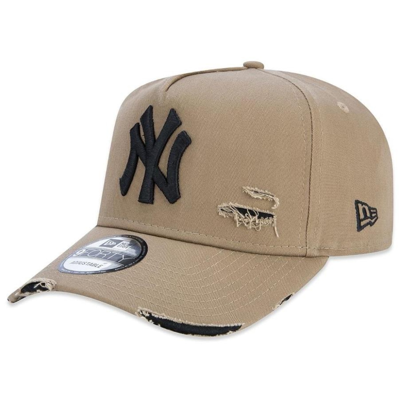 Boné New York Yankees Aba Curva New Era 940 Snapback St Destroyed - Adulto - Foto 1