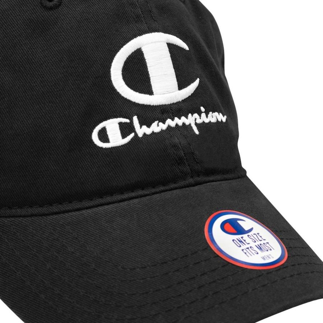 Boné Aba Curva Champion Washed Relaxed Big C Script - Strapback - Adulto