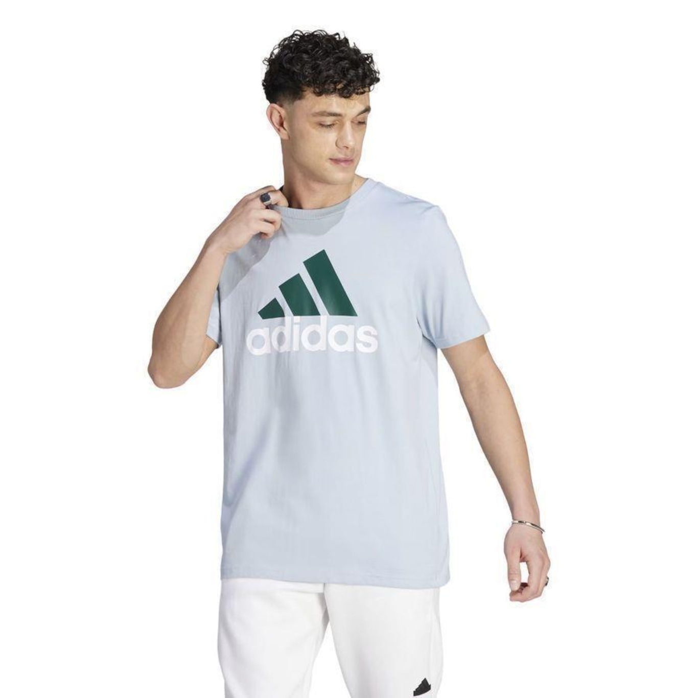 Camiseta Masculina adidas Manga Curta Big Logo - Foto 2