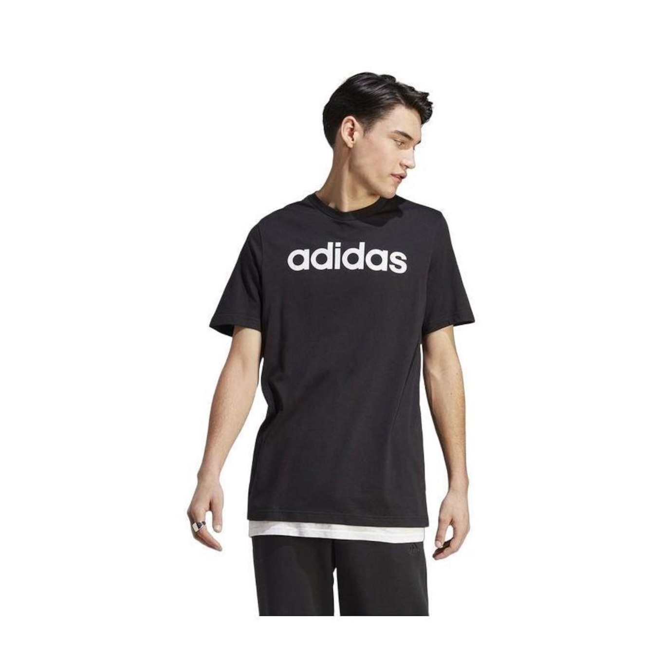 Camiseta adidas Logo Linear - Masculina - Foto 3