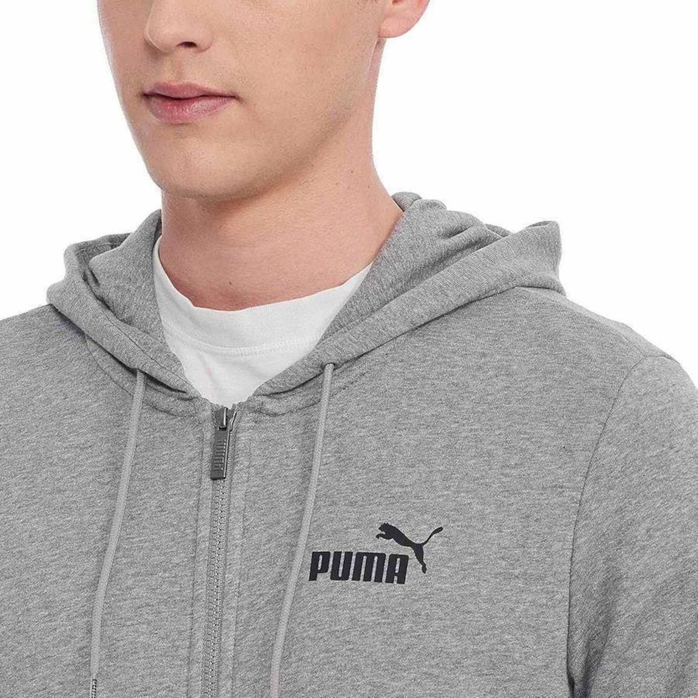 Jaqueta de Moletom Puma Essentials Small Logo - Masculina - Foto 4