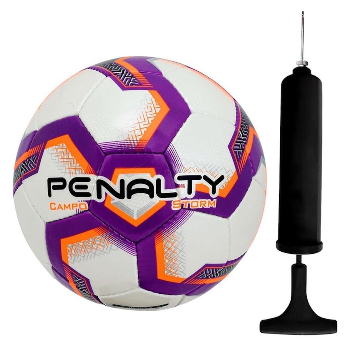 Bola de Futebol de Campo Penalty Storm XXIII + Bomba de Ar - Foto 1