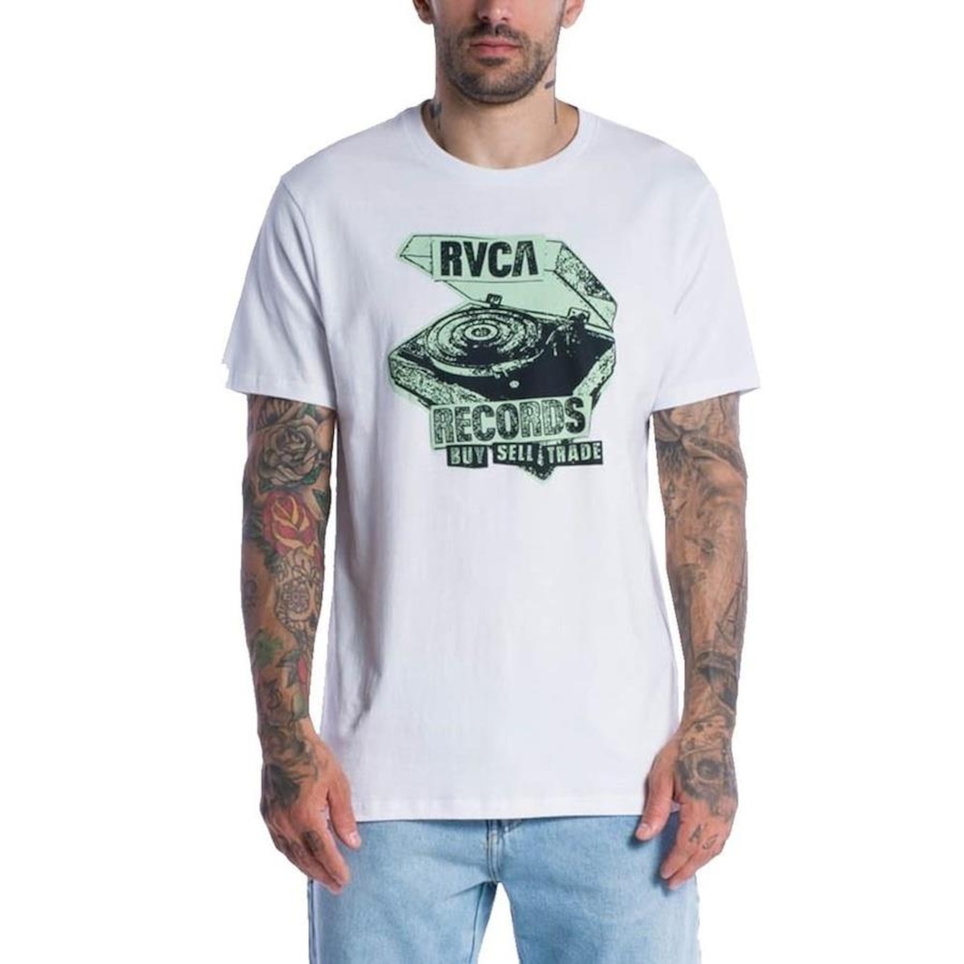 Camiseta Rvca Vinyl Club - Masculina - Foto 1