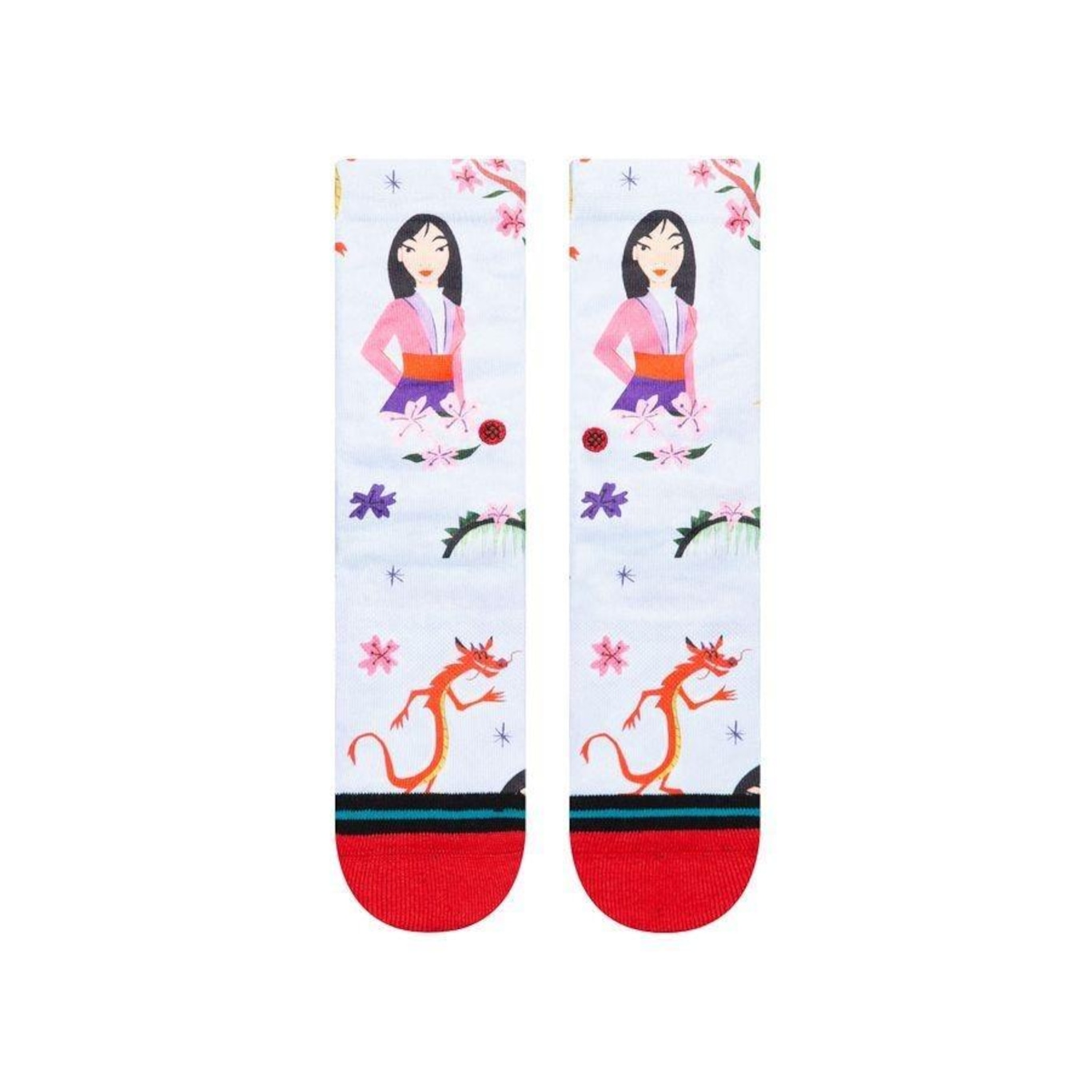 Meia Cano Alto Stance Collab Disney Mulan By Estee - Infantil - Foto 2