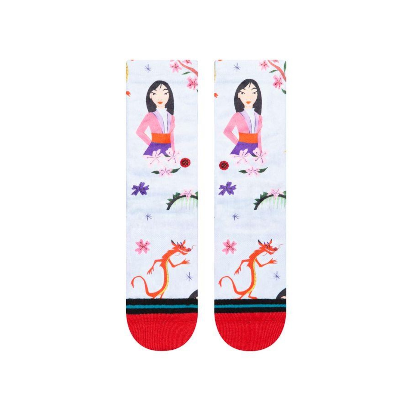 Meia Cano Alto Stance Collab Disney Mulan By Estee - Infantil - Foto 2