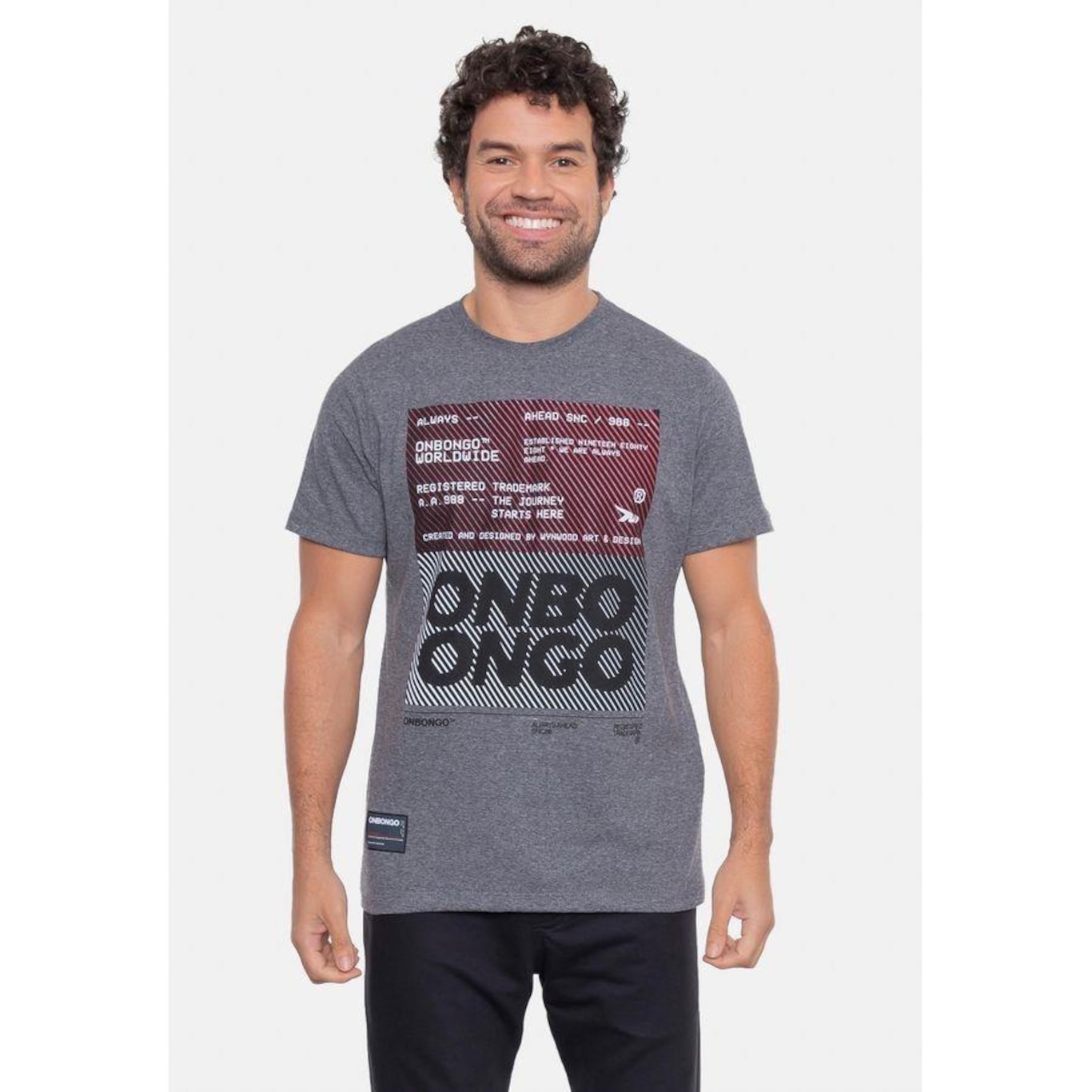 Camiseta Onbongo Estampada - Masculina - Foto 1