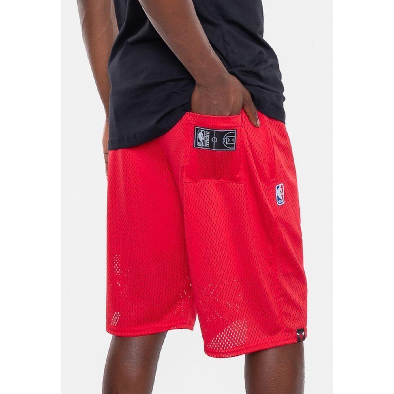 Bermuda Nba Sintética Mesh Chicago Bulls Sucre - Masculina - Foto 2