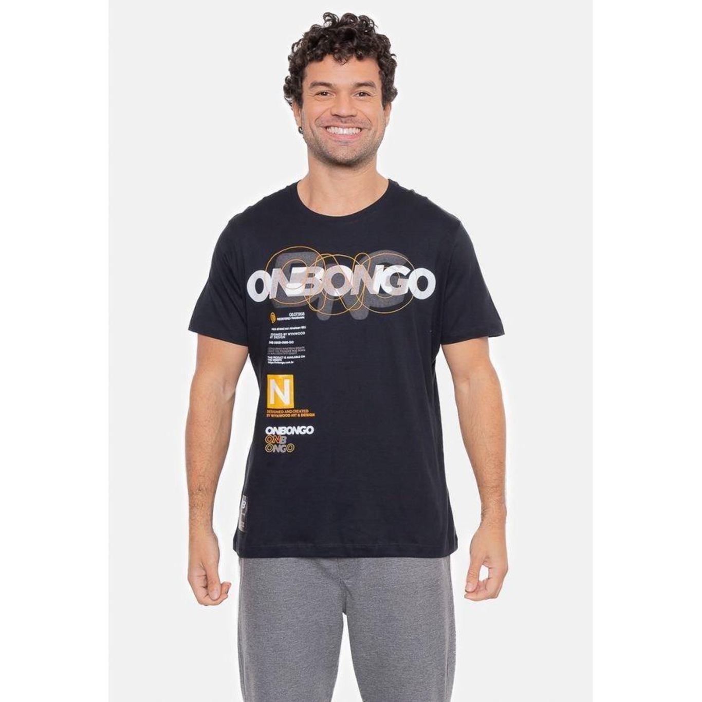 Camiseta Onbongo Estampada - Masculina - Foto 1