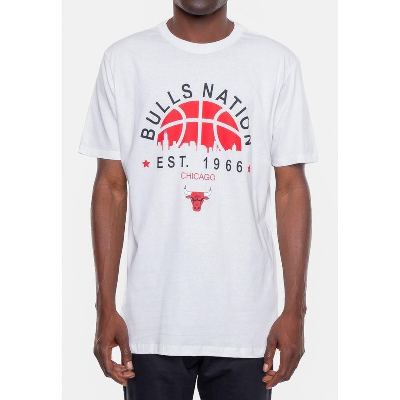 Camiseta Nba City Nation Chicago Bulls Off Nba - Masculina - Foto 3