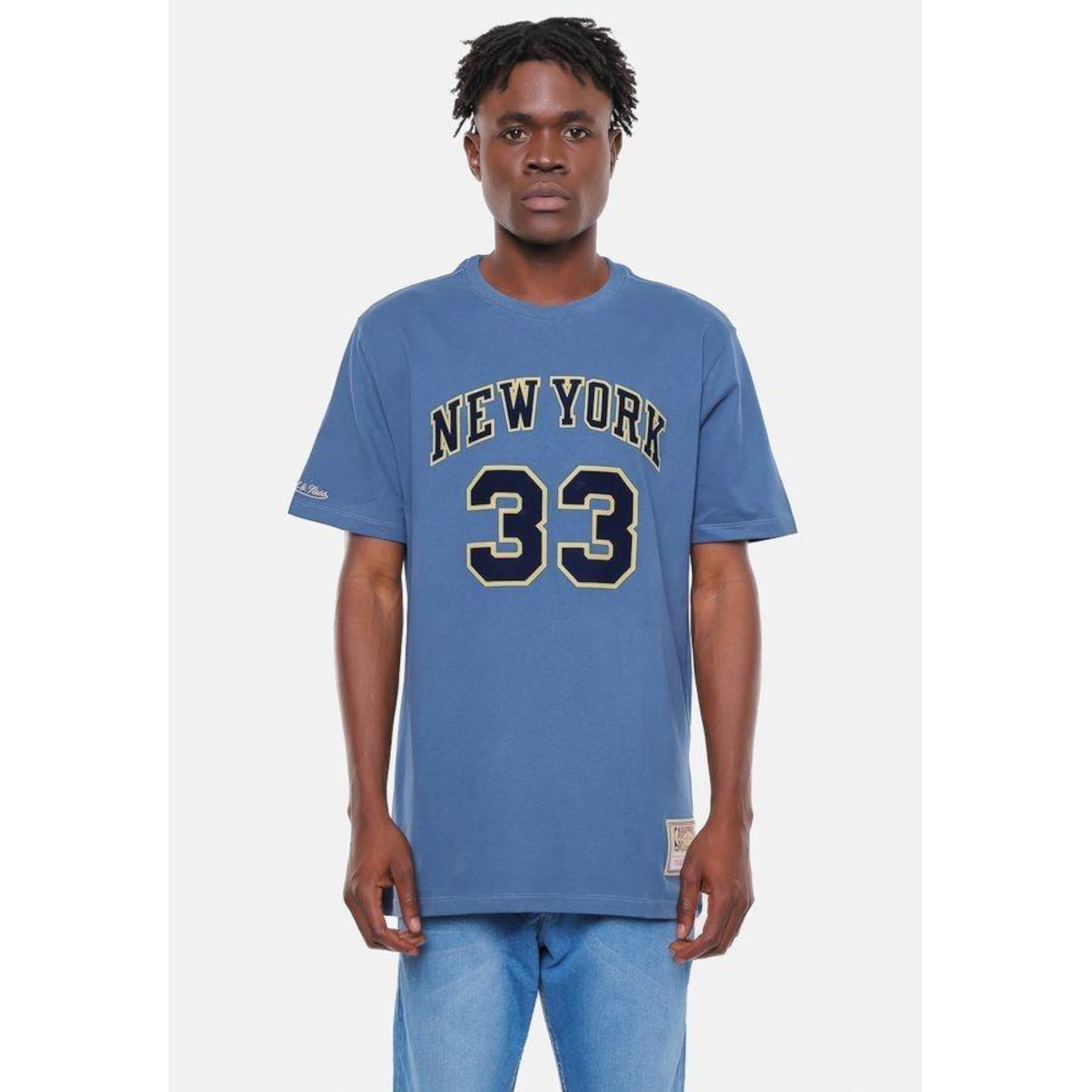 Camiseta Mitchell & Ness New York Knicks Flock Hera - Masculina - Foto 1