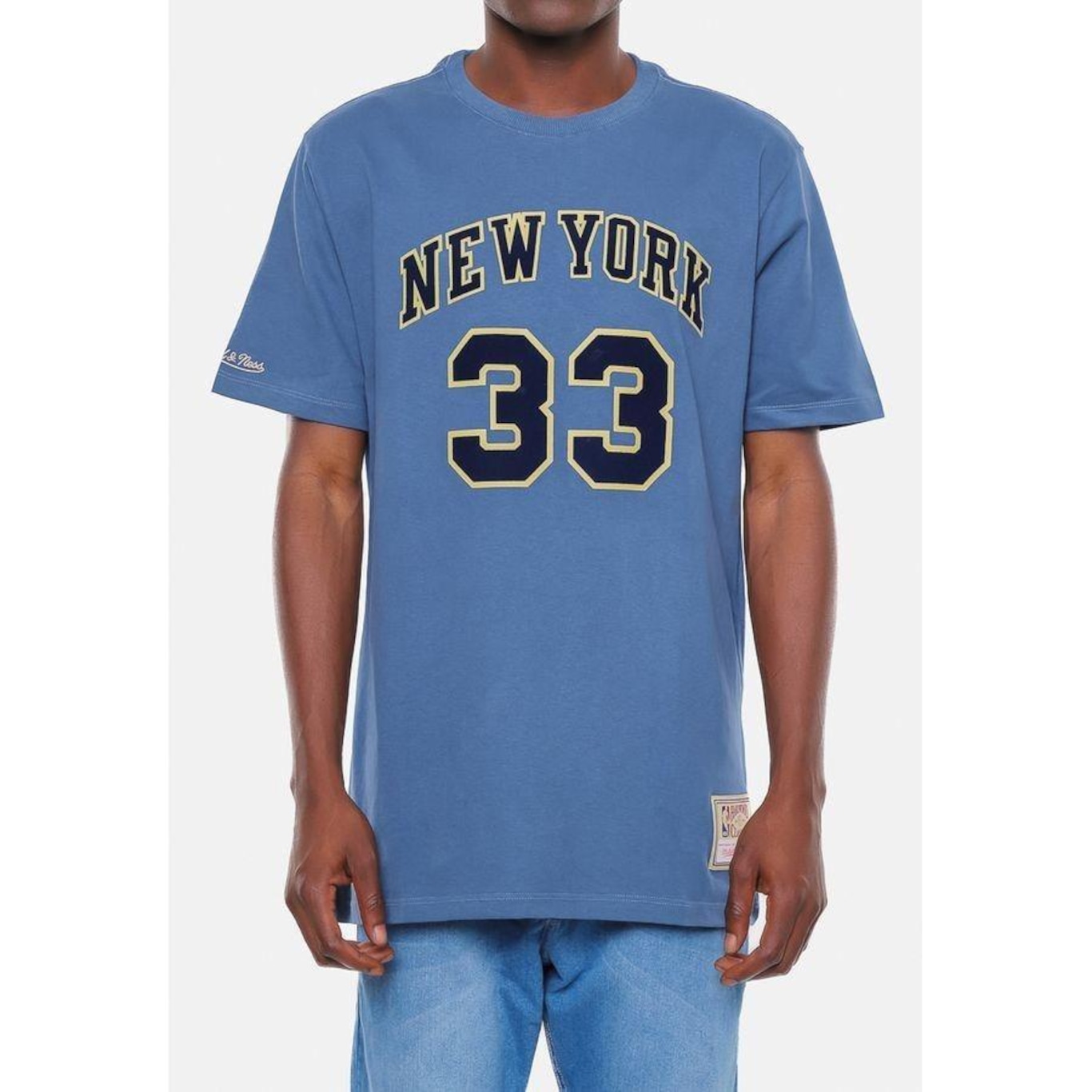 Camiseta Mitchell & Ness New York Knicks Flock Hera - Masculina - Foto 3