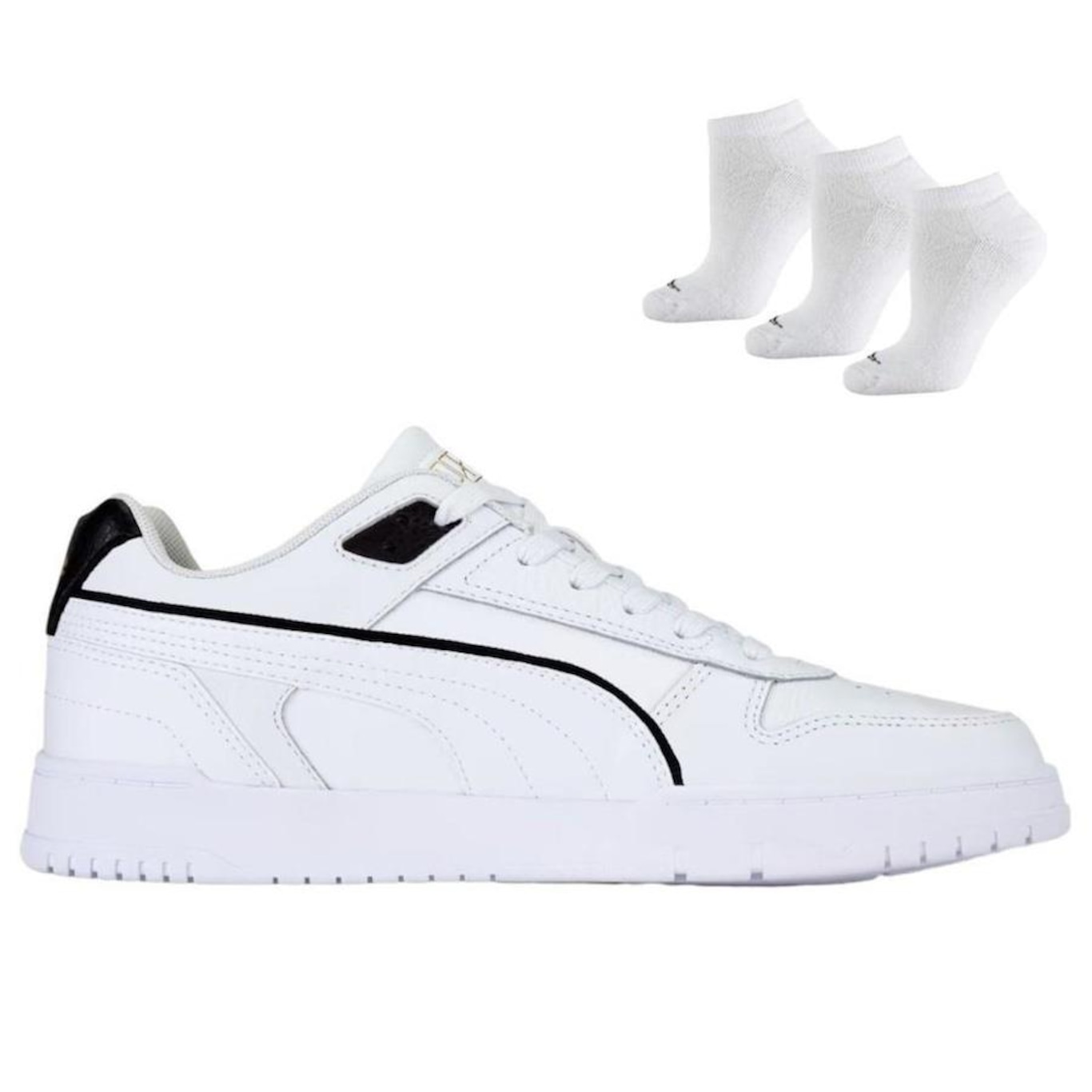 Tênis Puma Rbd Game Low + 3 Pares de Meias - Masculino - Foto 1