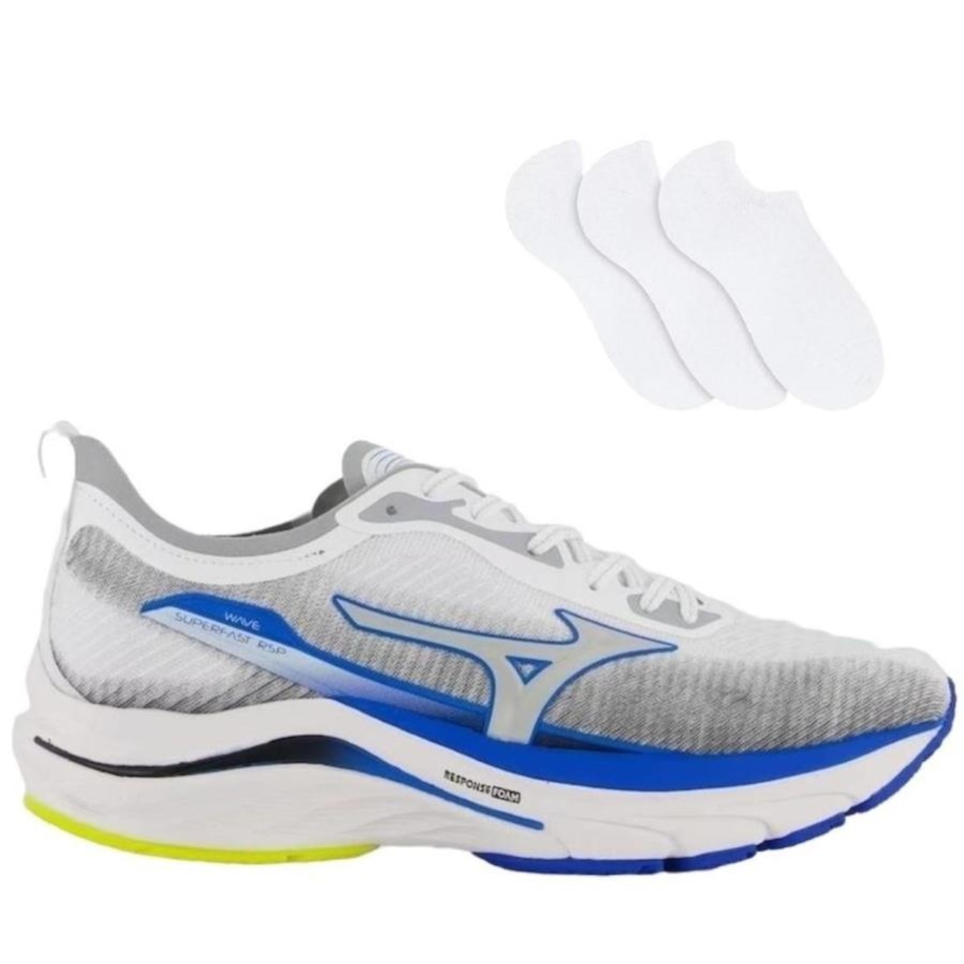 Tênis Mizuno Wave Superfast + 3 Pares de Meias - Masculino - Foto 1