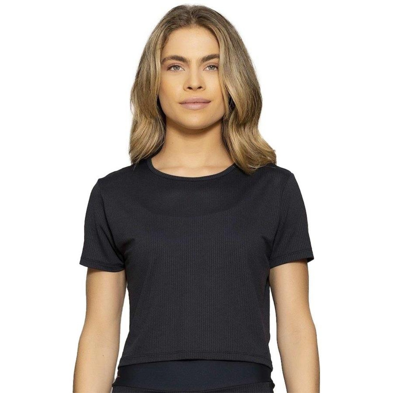 Blusa Cropped Run More Boxy Essencial - Feminino - Foto 1