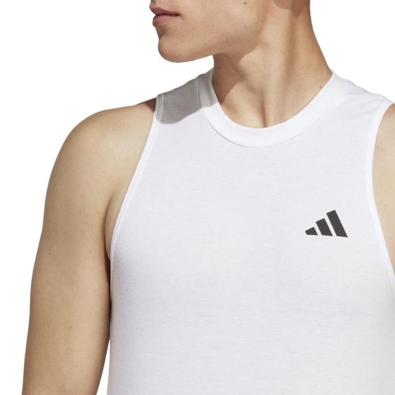 Camiseta Regata adidas Treino Logo - Masculina - Foto 5