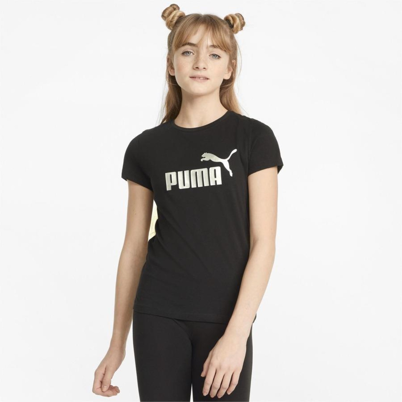 Camiseta Puma Manga Curta Ess Logo Tee - Infantil - Foto 3