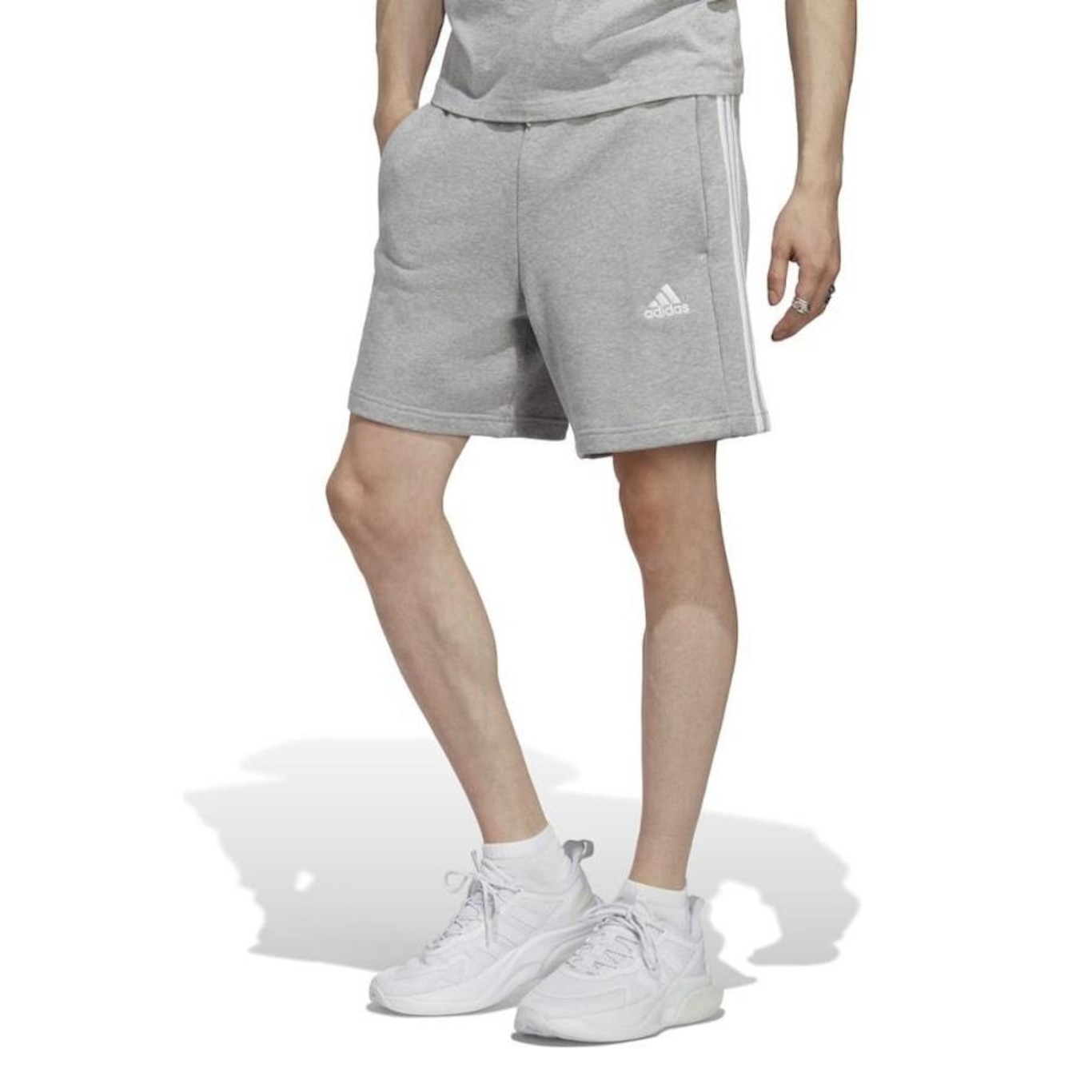 Shorts adidas Essentials 3-Stripes - Masculino - Foto 2