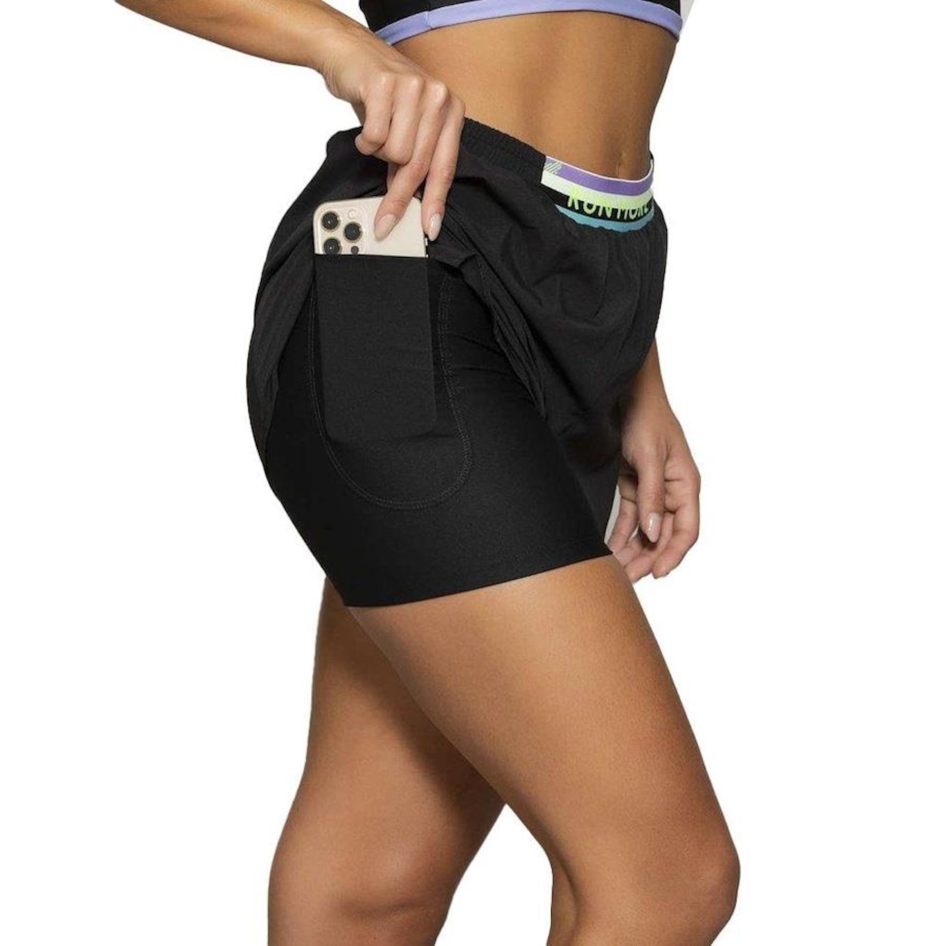 Shorts Run More Color Band - Feminino - Foto 3