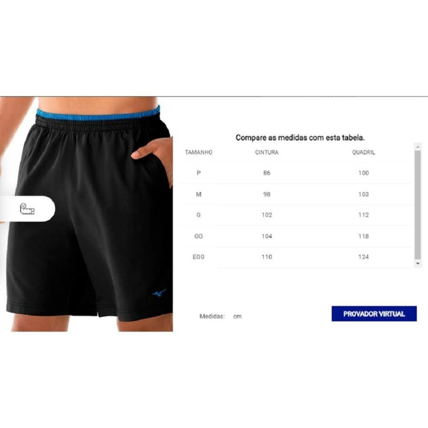 Bermuda Mizuno Básica Rip Stop Imp - Masculina em Promoção