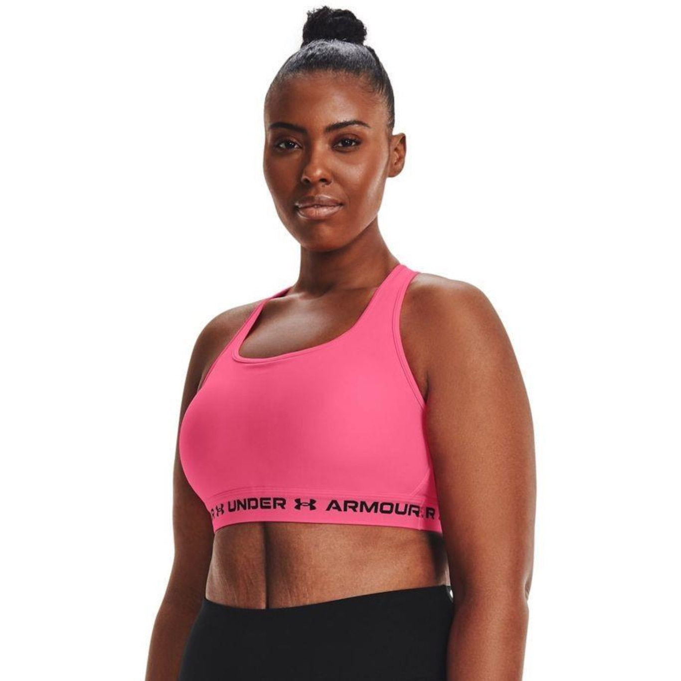 Kit de Tops Fitness com Bojo Under Armour Crossback Mid Bra - 2 Undades - Feminino - Foto 2