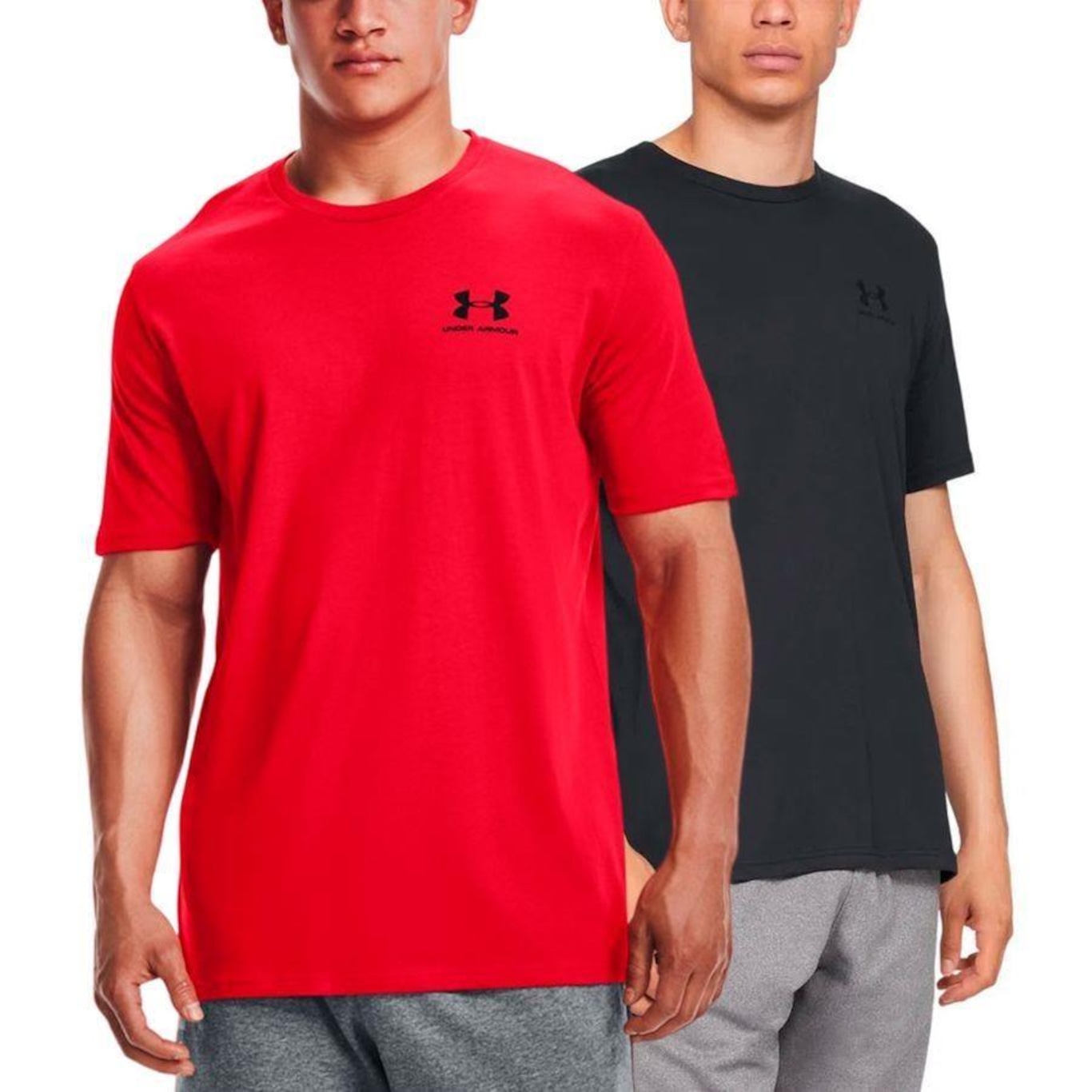 Kit de Camisetas Under Armour Left Chest - 2 Uniades - Masculina - Foto 1