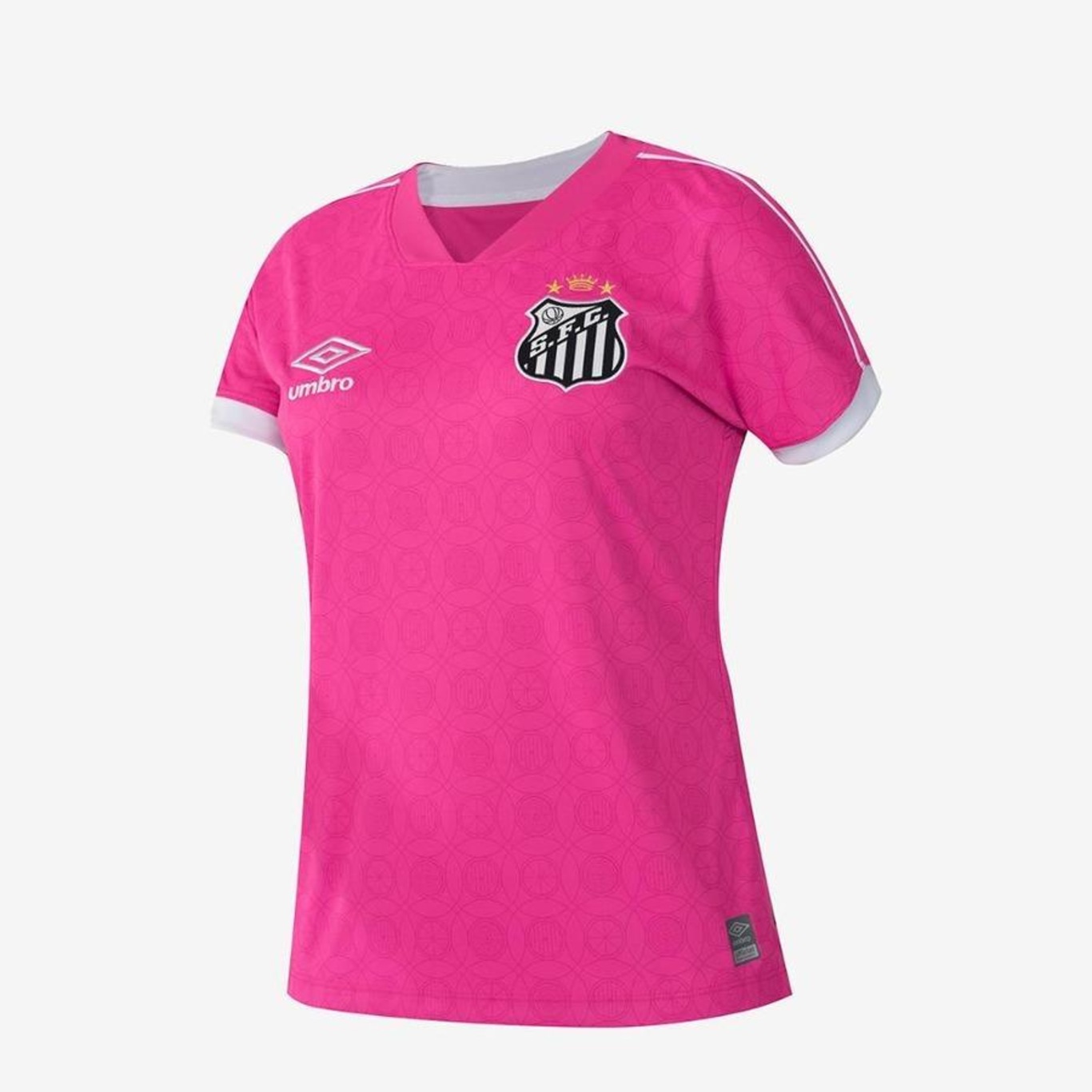 Camisa do Santos 2023 Outubro Rosa Umbro - Feminina - Foto 2