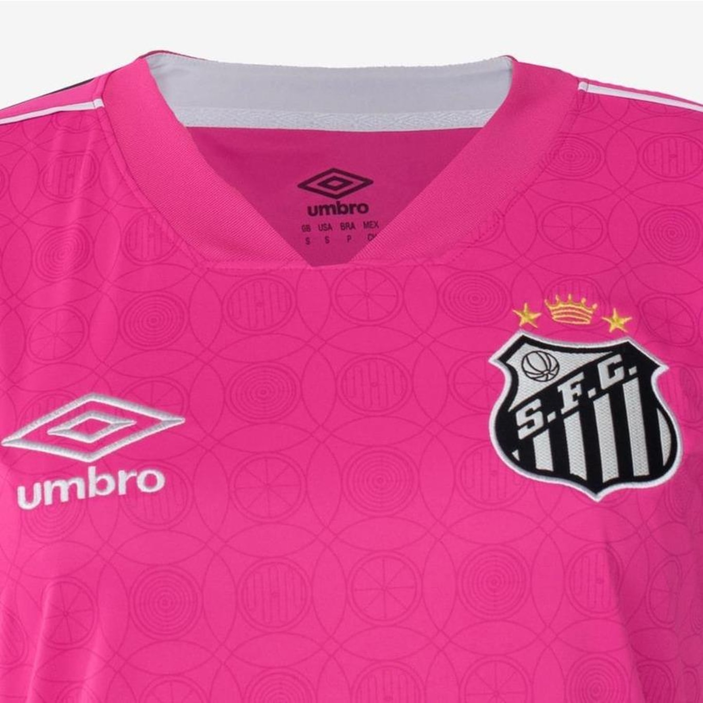 Camisa do Santos 2023 Outubro Rosa Umbro - Feminina - Foto 4