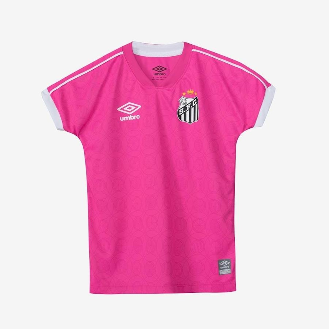 Camisa do Santos Outubro Rosa 2023 Umbro - Infantil - Foto 1