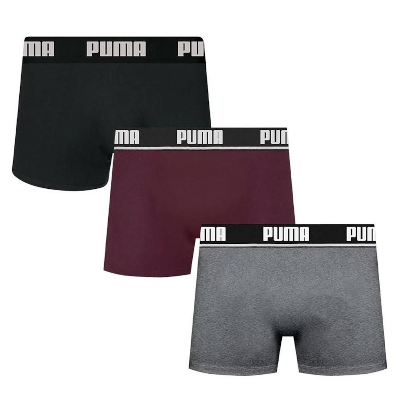 Cueca Boxer Puma Cotton - 3 unidades - Adulto - Foto 2