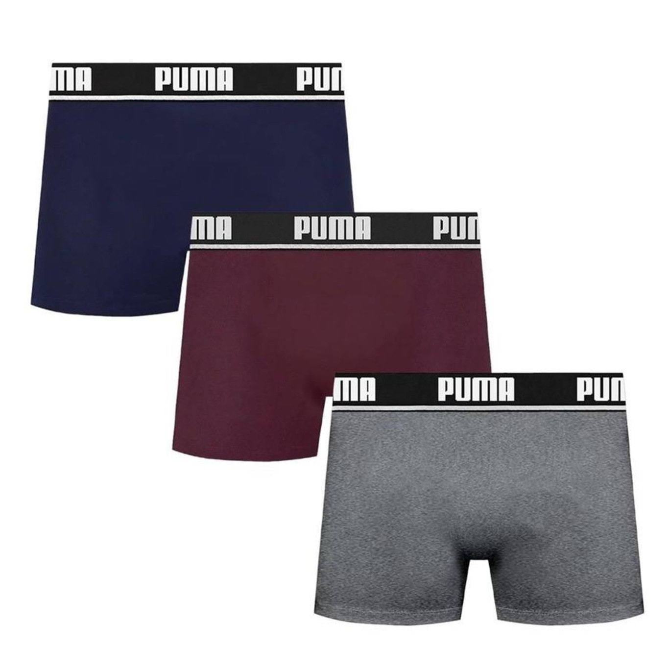 Cueca Boxer Puma Cotton - 3 unidades - Adulto - Foto 2