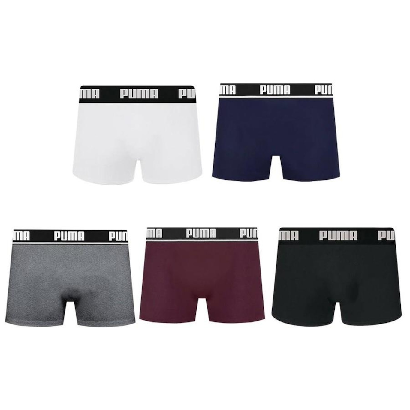 Cueca Boxer Puma Cotton - 5 unidades - Adulto - Foto 2