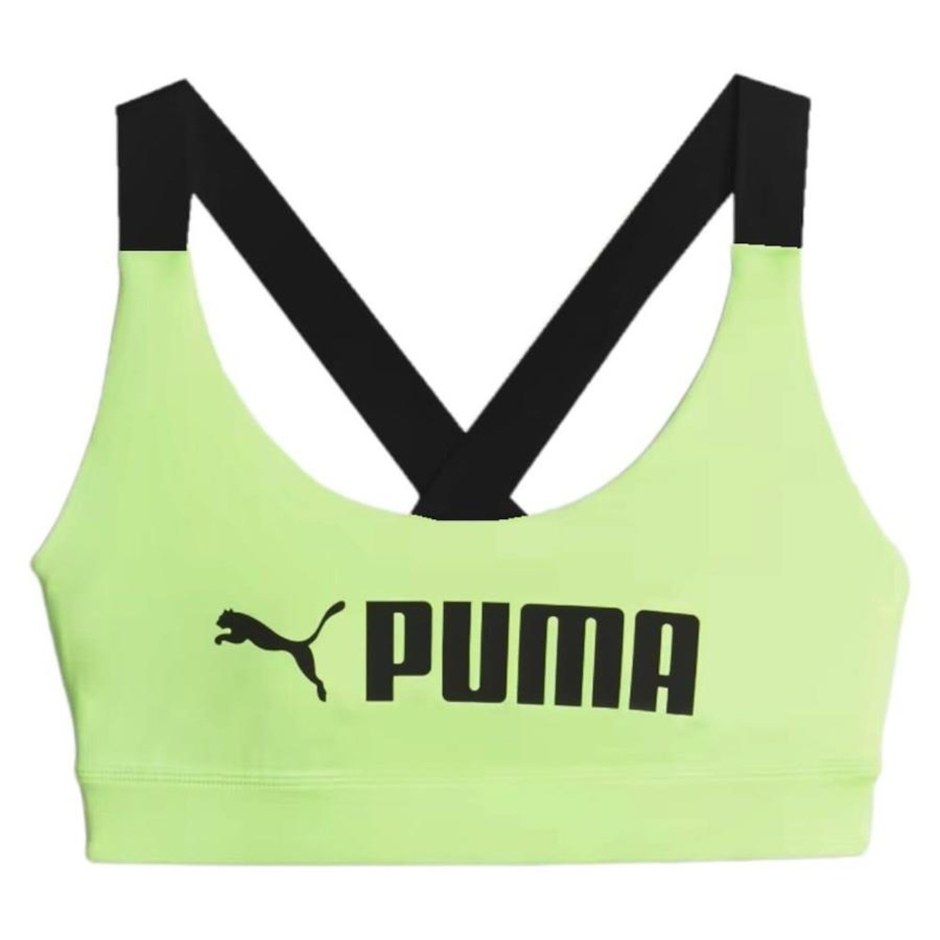 Top Fitness com Bojo Puma Mid Impact Fit Bra - Adulto - Foto 1