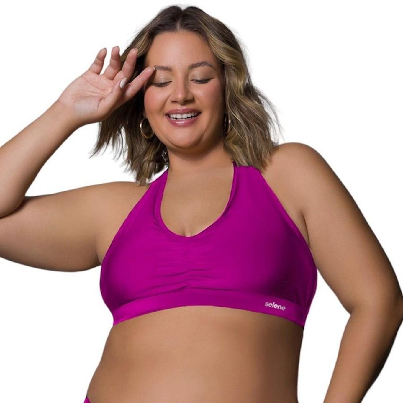 Top de Biquíni Selene Frente Única Plus Size - Feminino - Foto 1