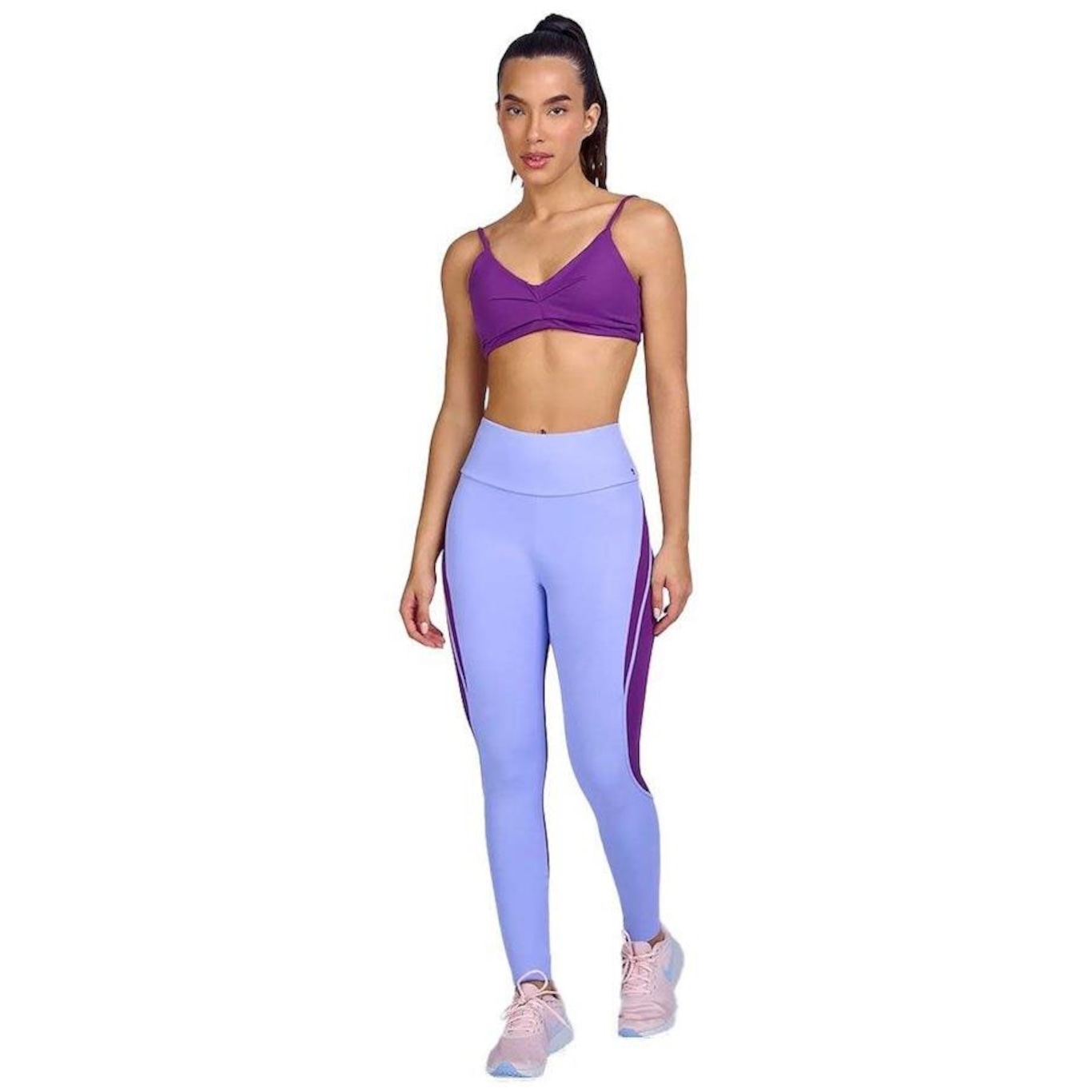 Calça Legging Alto Giro Hyper com Recortes - Feminina - Foto 1