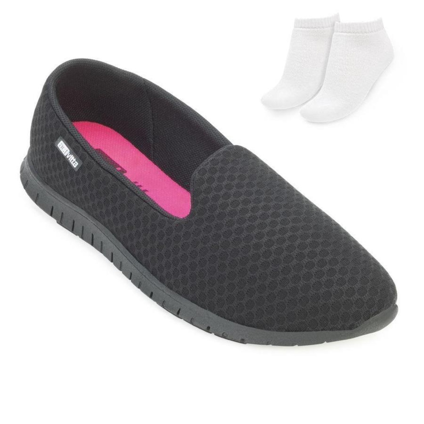 Tênis Slip On Actvitta + Meia - Feminino - Foto 1