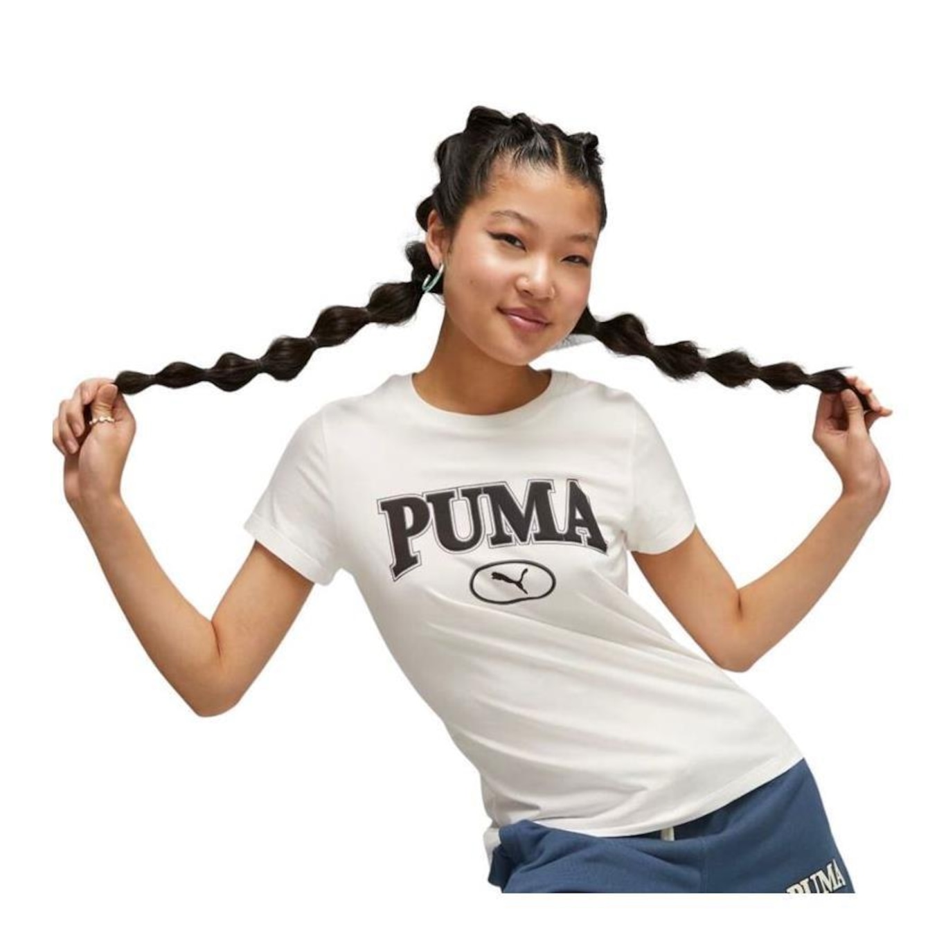 Camiseta Puma Squad Graphic Tee - Feminina - Foto 3