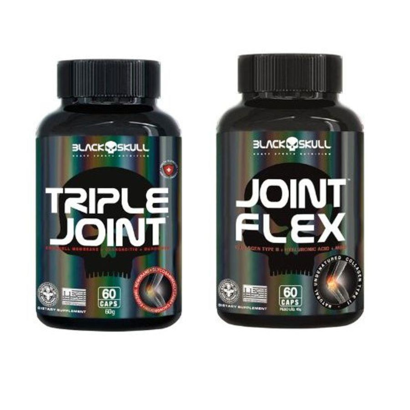 Kit Black Skull com Triple Joint - 60 Capsulas + Joint Flex - 60 Capsulas - Foto 1