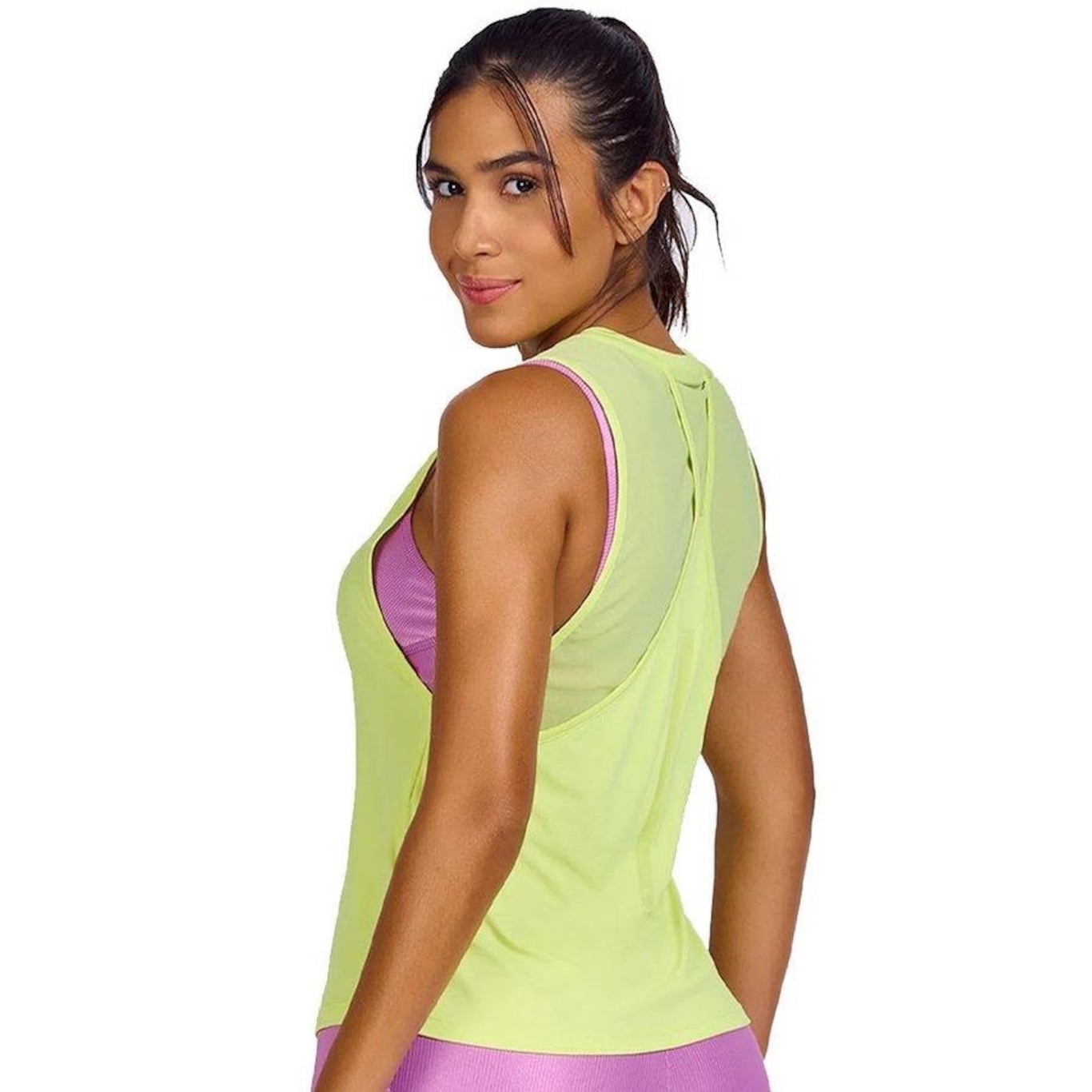 Camiseta Regata Alto Giro Back Fit - Feminina - Foto 2